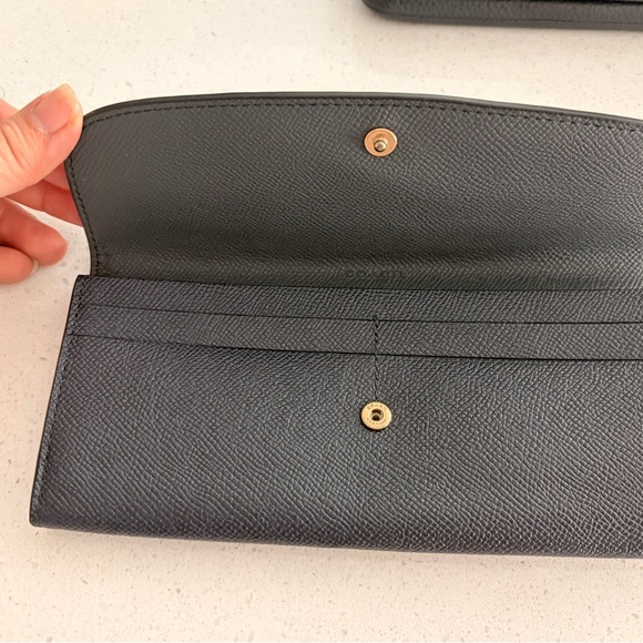 COACH Midnight Blue Leather Wristlet and Wallet Set - Picture 11 of 14
